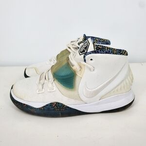 Nike Shoe 7 Youth Kyrie 6 Mid Sapphire Basketball Sneakers BQ5599-146